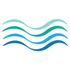 WATER WAVE SYMBOL AND ICON LOGO TEMPLATE