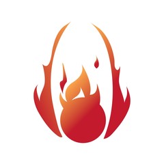 Fire flame Logo Template vector icon Oil, gas and energy logo