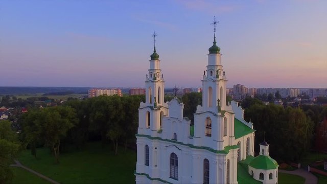 Aerial photography. St. Sophia Cathedral in Polotsk.