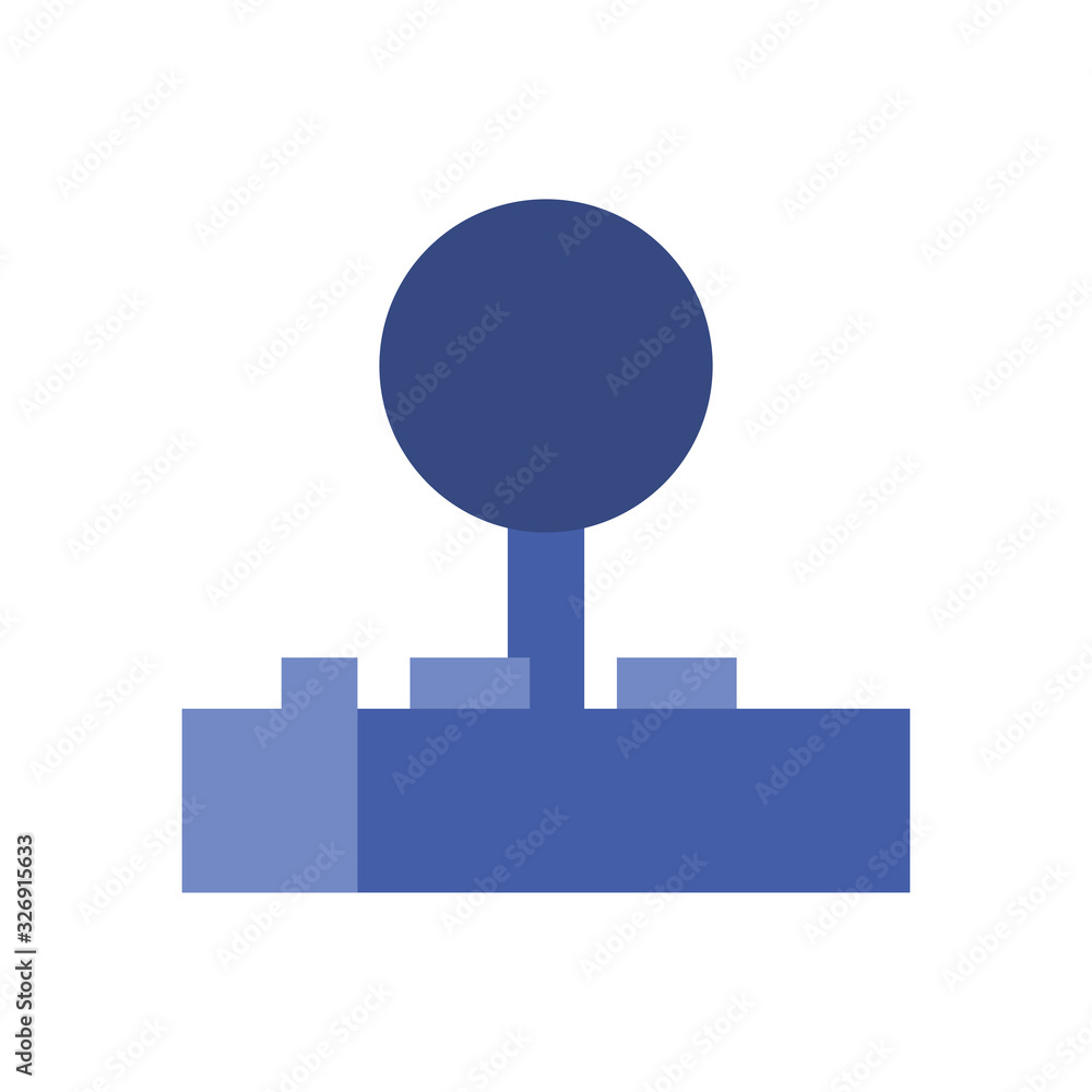 Poster isolated videogame joystick line style icon vector design