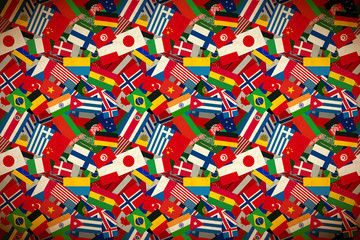 Flags of sovereign states wide background