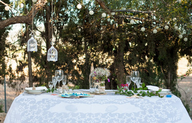 Vintage decoration for a wedding