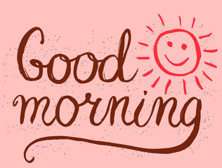 Good morning lettering