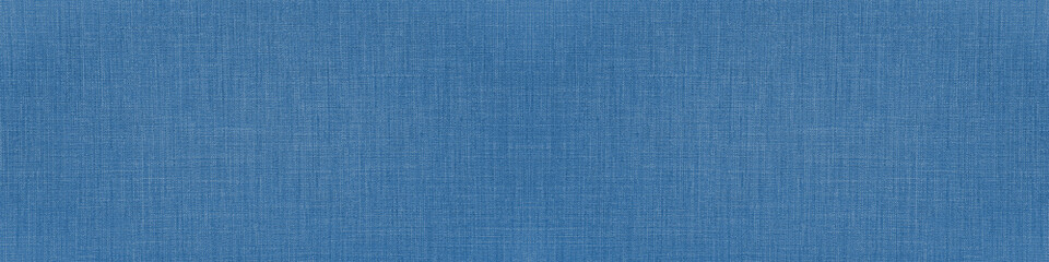 Blue natural cotton linen textile texture background banner panorama