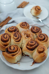 Cinnamon rolls with sugar frosting