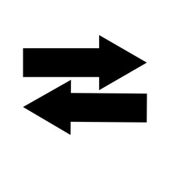 2 arrow signs. Simple modern icon design illustration.