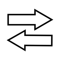 2 arrow signs line. Simple modern icon design illustration.