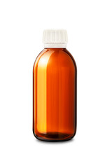 ClosrdMedicine bottle close up isolated on white background