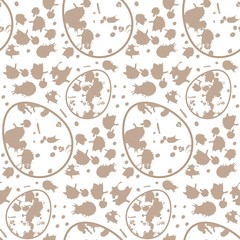 Seamless pattern easter egg with spots, sneaks, dots, moon egg print texture vector