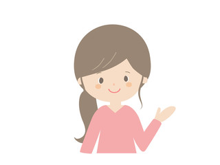 Young woman explaining