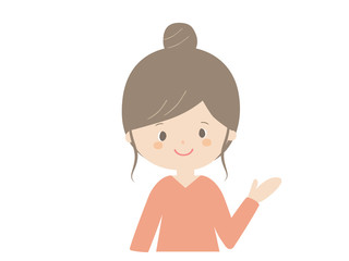 Young woman explaining