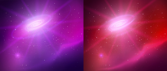 Outer space with universe vector backgrounds © Sonya illustration