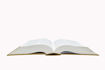 Open book isolated on white background