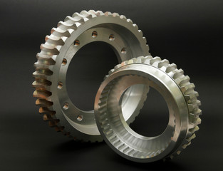 new and large gears background