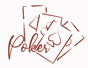 Casino Poker cards logo, vector illustration