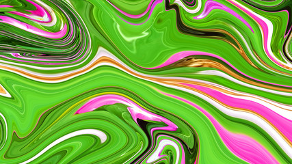 Marble abstract acrylic background. green marbling artwork texture. Marbled ripple pattern.
