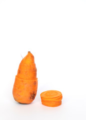 carrot ugly white background, vegetable, vegetarian, copy space
