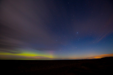 Night sky with northern light