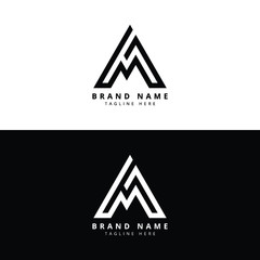 Creative Monogram A M Symbol Logo Design Vector