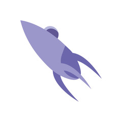 Naklejka premium Isolated rocket line style icon vector design
