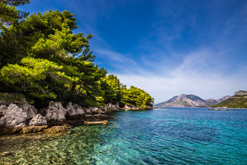 Fototapeta na wymiar Shore Of Peljesac Peninsula, Dalmatia, Croatia