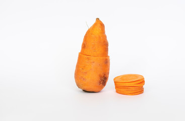 carrot ugly white background, vegetable, vegetarian, copy space