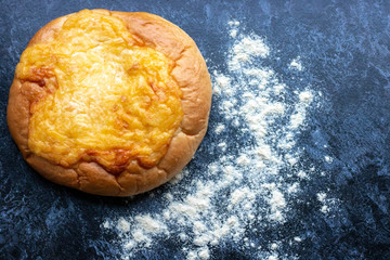 Homemade Flatbread. Fresh Bread crusty on the outside, soft on the inside and loaded with cheese and a hint of salt.