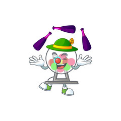 Smart lottery machine ball cartoon character style playing Juggling