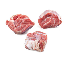 Veal Shank - Raw Meat - Isolated on White Background