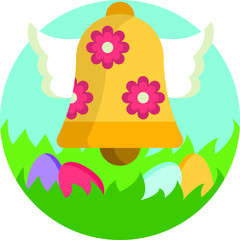 Ester spring icons vector illustration holidays