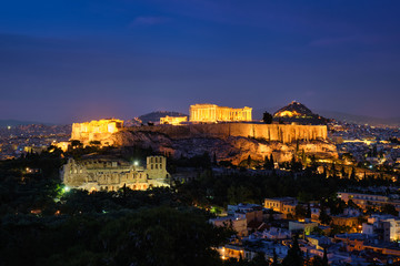 Obraz premium Iconic Parthenon Temple at the Acropolis of Athens, Greece
