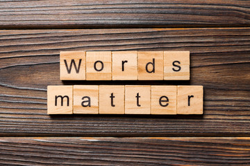 Fototapeta Words matters word written on wood block. Words matters text on table, concept obraz