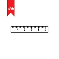 Ruler icon vector. Ruler illustration for design. Flat design style on trendy icon.