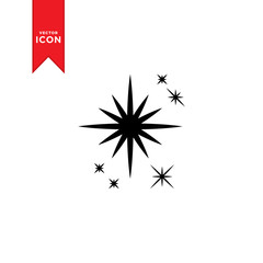 Shine and Sparkle icon vector. Clean Star icon. Sparkle simple design on trendy icon.