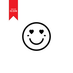 Fototapeta premium Smile face emoticon icon vector. Flat design style on trendy icon.