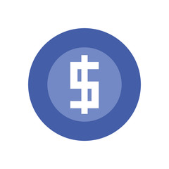 Isolated money coin line style icon vector design