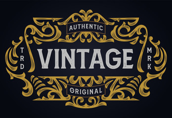 Obraz premium Traditional Ornament Badge Victorian Style