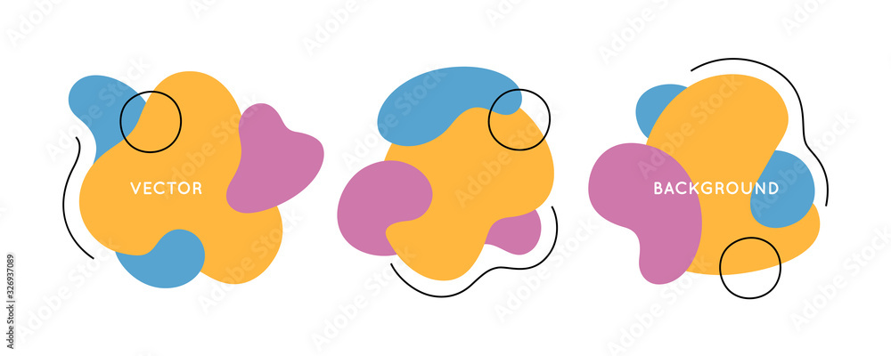 Poster Abstract Vector Backgrounds in Trendy Minimal Style with Copy Space for Text. Design Templates