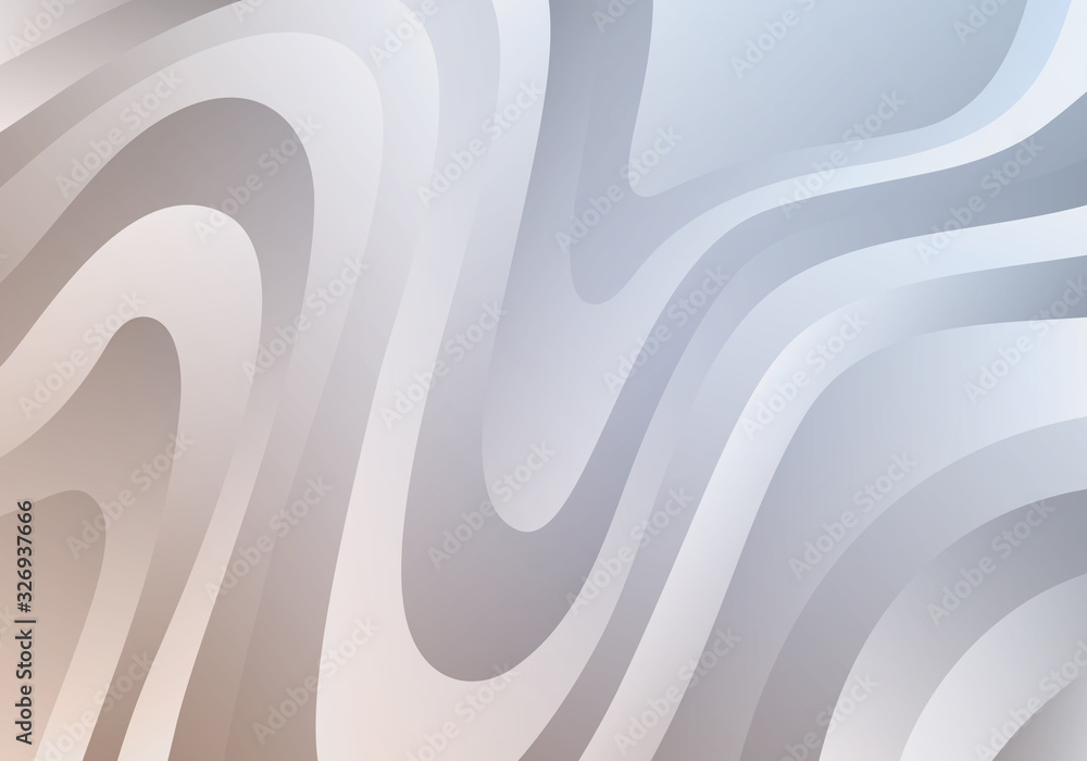 Poster Abstract White Background with Waves Splashes. Vector Minimal Banner. Pearl Colored Sleek Texture