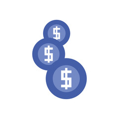 Obraz premium Isolated money coins line style icon vector design