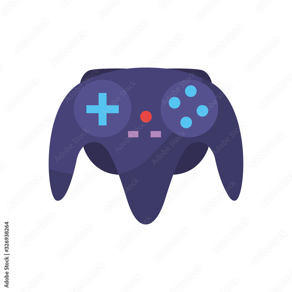 Poster isolated videogame control line style icon vector design