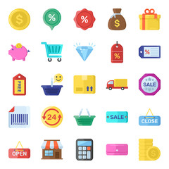  Discount Shopping Flat Vectors Pack 