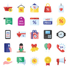  Shopping Sale Flat Vectors Pack 