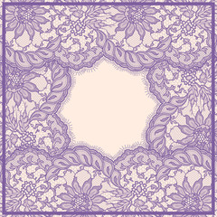Vector Romantic Lace Frame. Vintage Classic victorian Lace Frame.