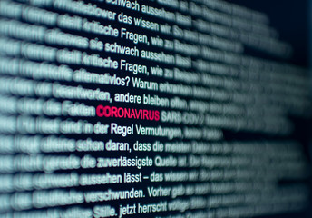 Coronavirus Computer Screen 