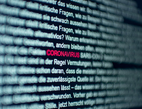 Coronavirus Computer Screen 