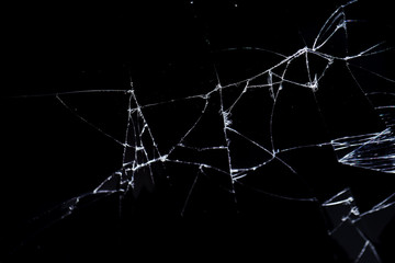 Broken scratched smashed cracked glass texture