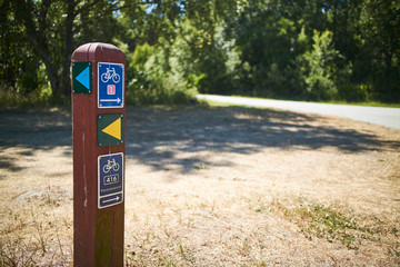 A direction sign