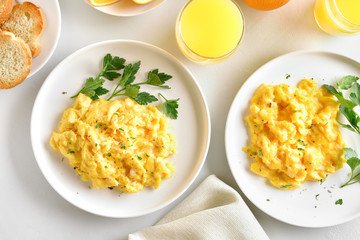 Scrambled eggs for breakfast