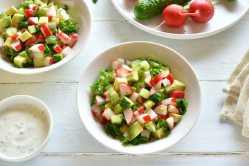 Healthy vegetable salad